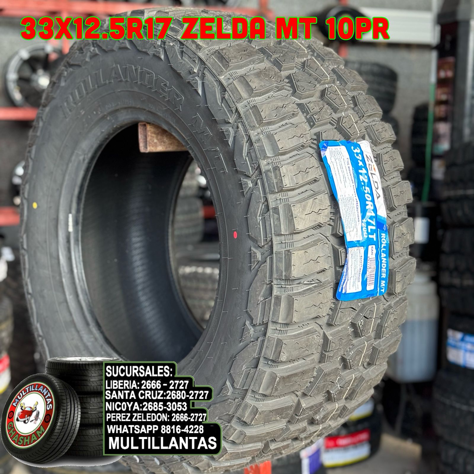 33X12.5R17 ZELDA MT 10PR